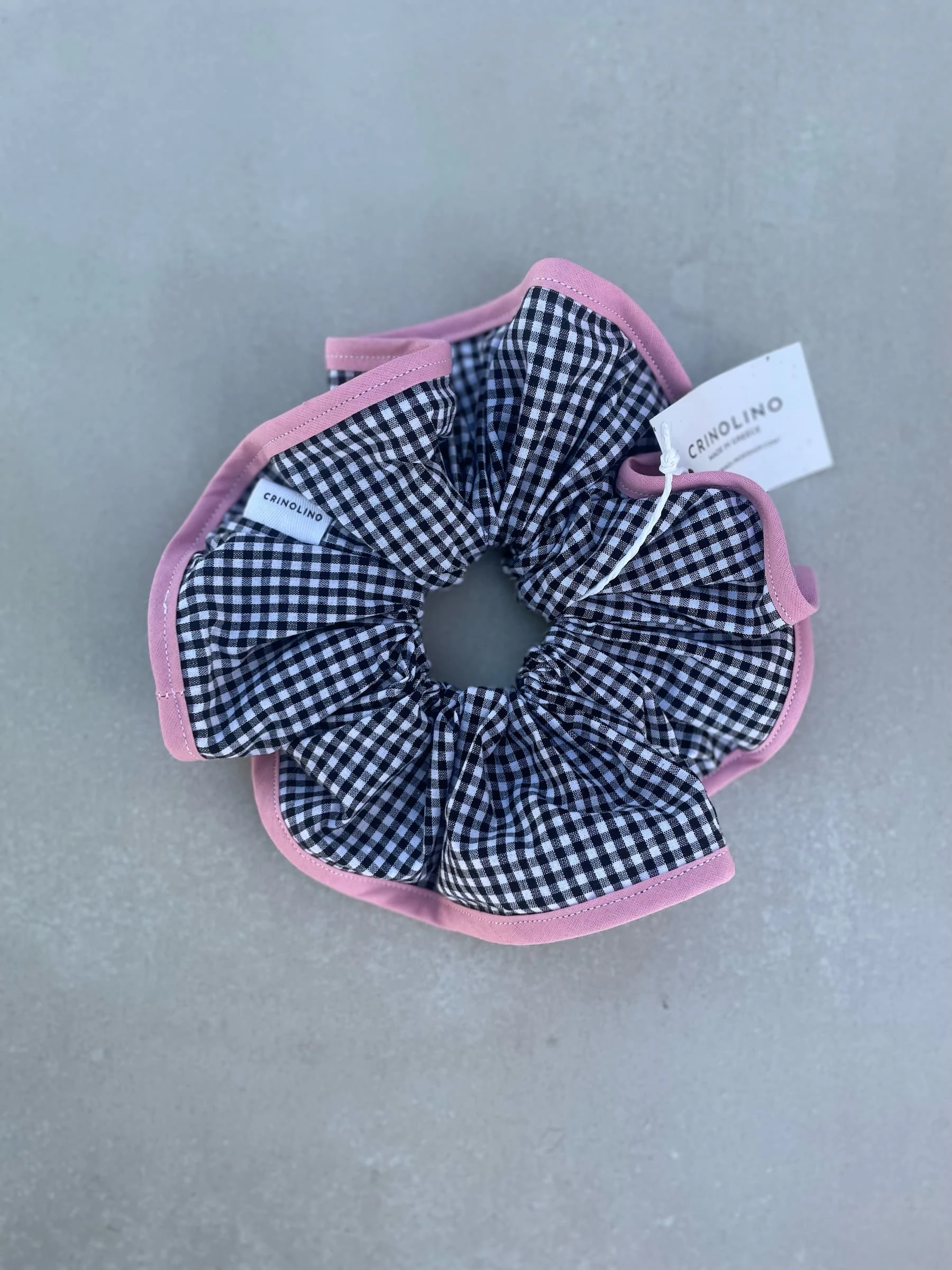 CRINOLINO Black Rainbow Extra Big Oversized Schrunchie 1 Τεμάχιο