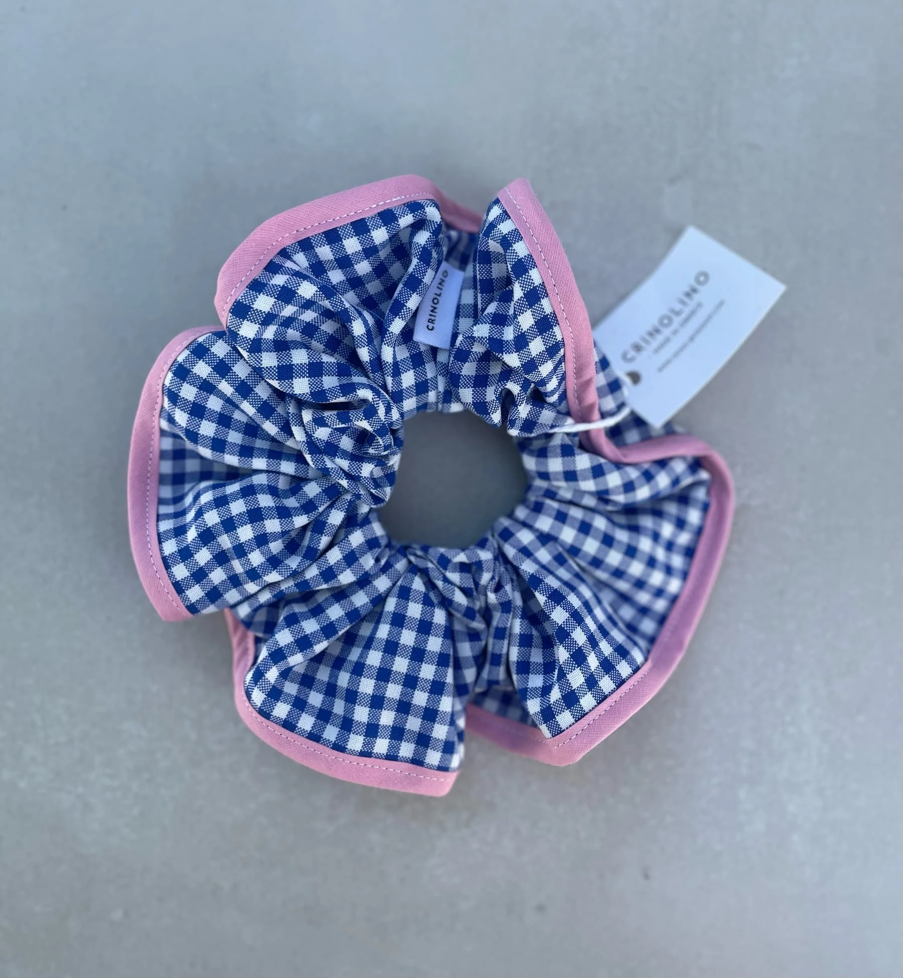 CRINOLINO Blue Rainbow Extra Big Oversized Schrunchie 1 Τεμάχιο