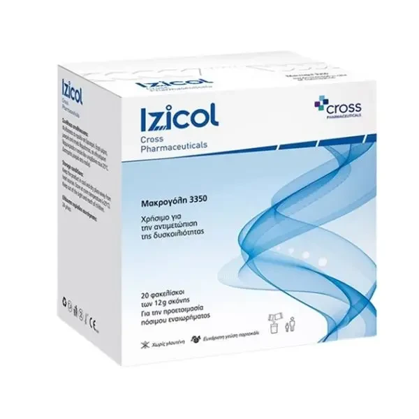 CROSS PHARMACEUTICALS Izicol Μακρογόλη 3350 20 Φακελάκια x 12gr