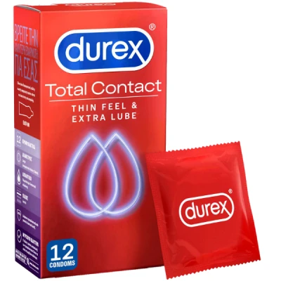 DUREX Total Contact Thin Feel & Extra Lube 12 Τεμάχια