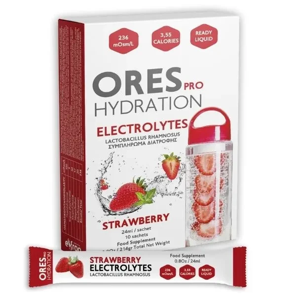 EIFRON Ores Pro Hydration Electrolytes Strawberry 10 Φακελάκια