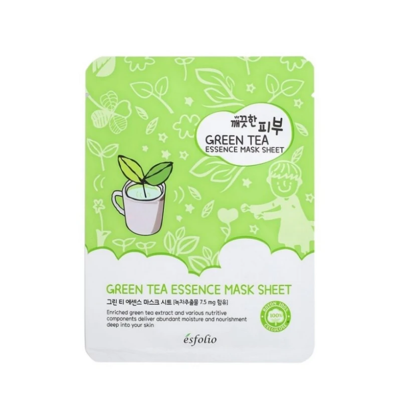 ESFOLIO Pure Skin Green tea Essence Mask Sheet 25ml