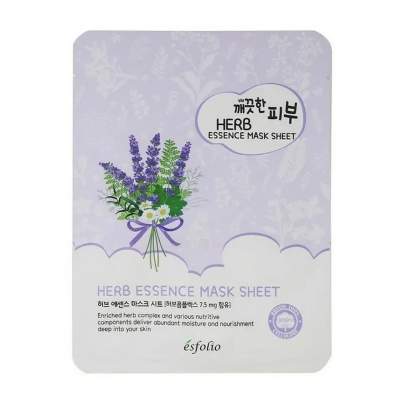 ESFOLIO Pure Skin Herb Essence Mask Sheet 1 Τεμάχιο
