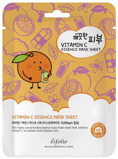 ESOLIO Pure Skin Vitamin C Essence Mask Sheet 25ml 1 Τεμάχιο