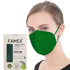 FAMEX Μάσκα Υψηλής Προστασίας FFP2/KN95 Πράσινο 20 Τεμάχια