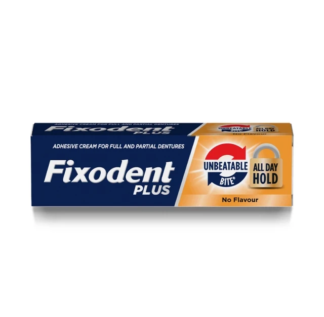 FIXODENT Plus Strong Bite All Day Hold No Flavor 40g