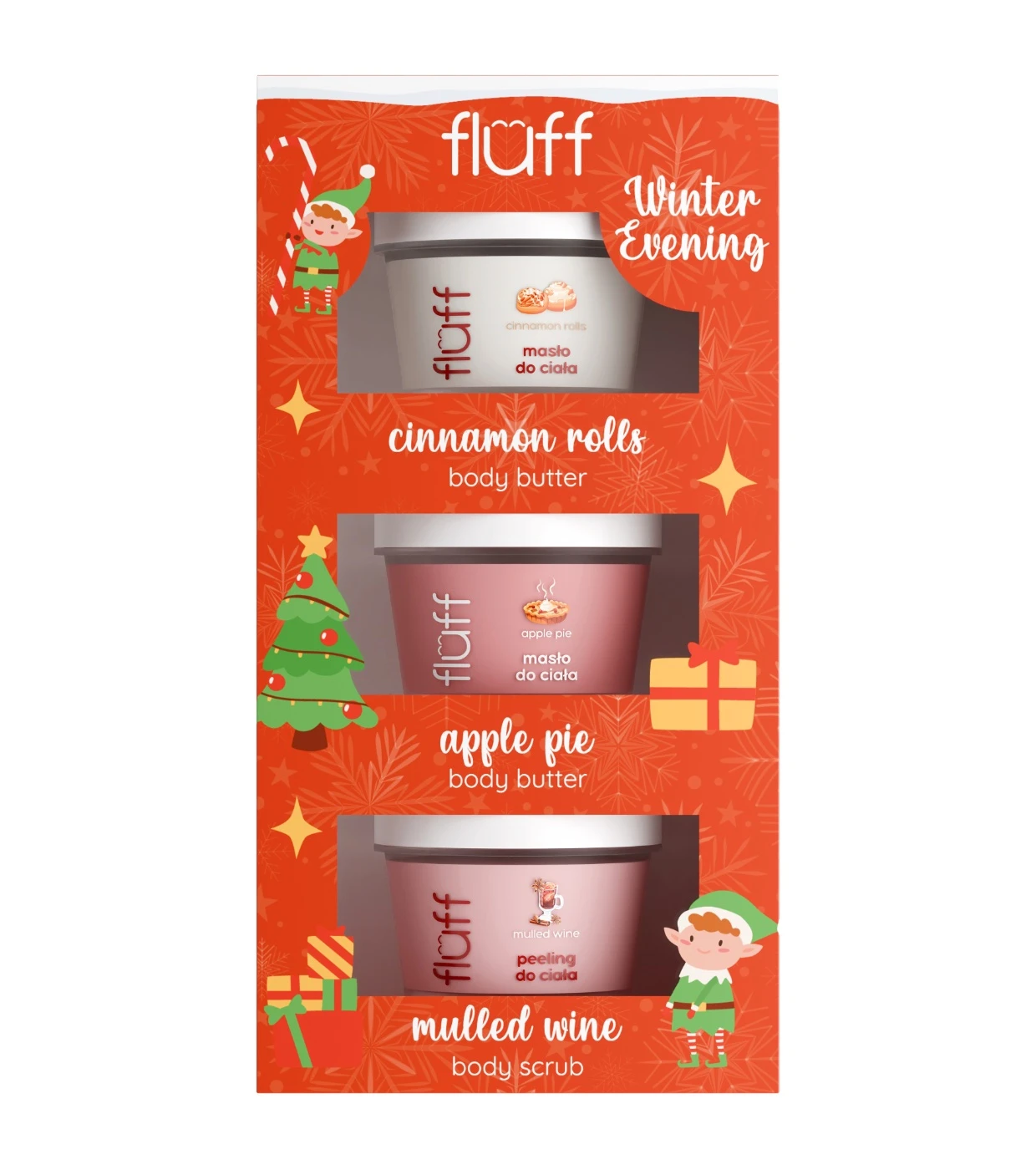 FLUFF Chritmas Body Care Set Winter Evening 3 Τεμάχια