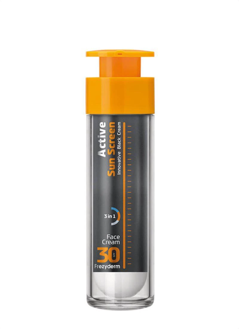 FREZYDERM Active Sun Screen Innovative Black Cream Spf30+ 50ml