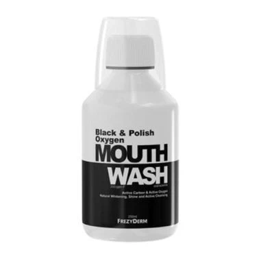 FREZYDERM Black & Polish Oxygen Mouthwash 250ml
