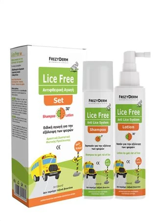 FREZYDERM Lice Free Set Shampoo 125ml & Lotion 125ml & Χτένα