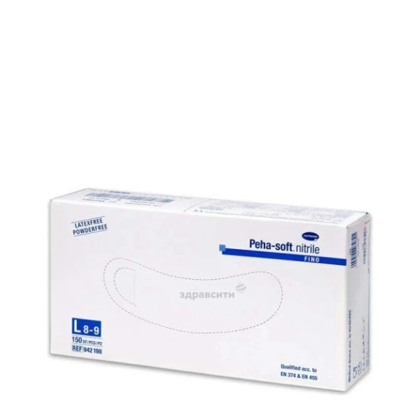 HARTMANN Peha-Soft Nitrile Fino Γάντια Νιτριλίου μιας Χρήσης χωρίς Πούδρα Μέγεθος L 150 Τεμάχια