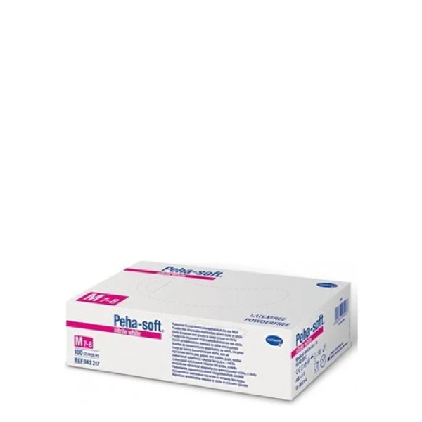 HARTMANN Peha-Soft Nitrile White Λευκά Γάντια Νιτριλίου Mιας Χρήσης χωρίς Πούδρα Μέγεθος S 100 Τεμάχια