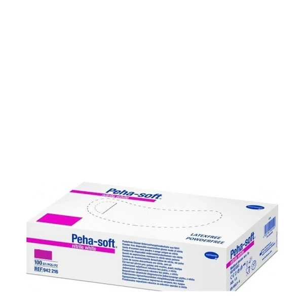 HARTMANN Peha-Soft Nitrile White Λευκά Γάντια Νιτριλίου μιας Χρήσης χωρίς Πούδρα Μέγεθος L 100 Τεμάχια