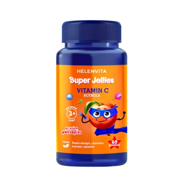 HELENVITA Super Jellies Vitamin C Acerola με Γεύση Μανταρίνι 60 Ζελεδάκια