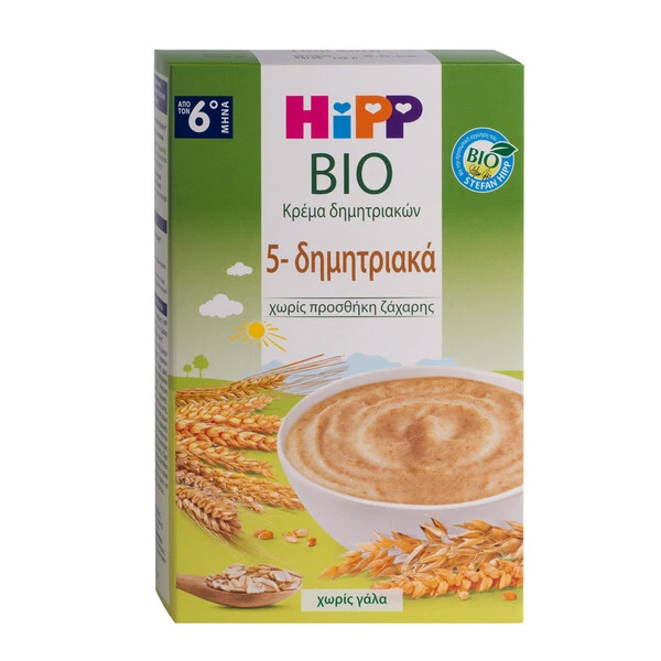 HIPP Bio Κρέμα 5-Δημητριακών από τον 6ο Μήνα 200g