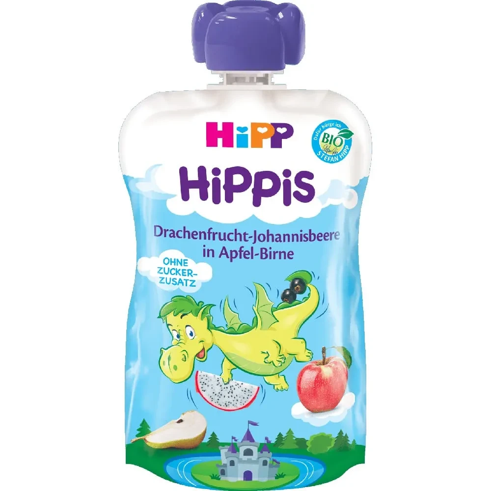 HIPP Hippis Μήλο, Αχλάδι, Dragon Fruit, Φραγκοστάφυλο 100g