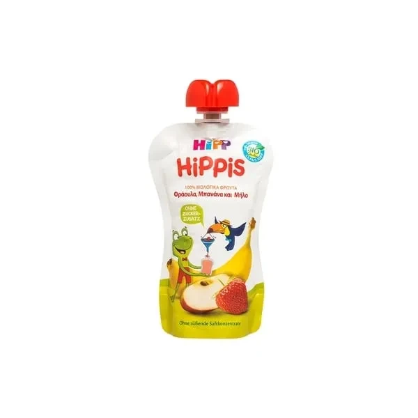 HIPP Hippis Φράουλα, Μπανάνα και Μήλο 100g
