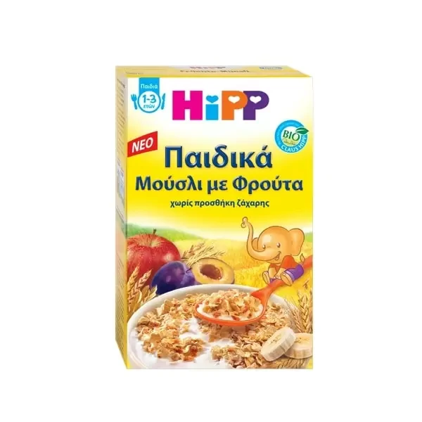 HIPP Παιδικό Μούσλι με Φρούτα 200gr
