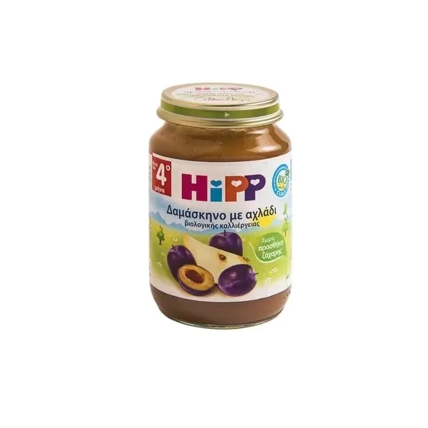 HIPP Βρεφική Φρουτόκρεμα με Δαμάσκηνο & Αχλάδι από τον 4ο μήνα 190gr