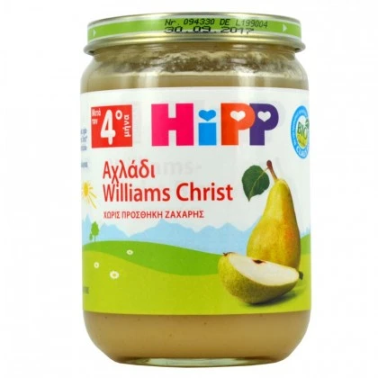 HIPP Βρεφική Φρουτόκρεμα με Αχλάδι από τον 4ο Μήνα 190g