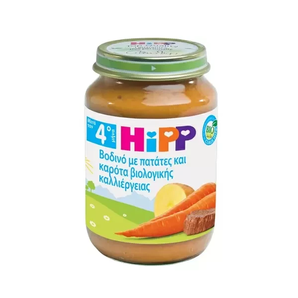 HIPP Βοδινό με Πατάτες & Καρότα 190gr