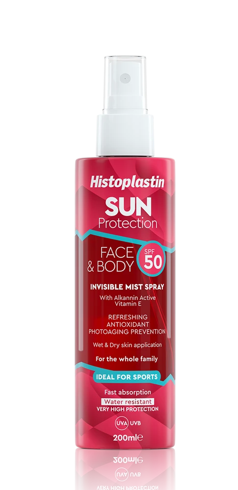 HISTOPLASTIN Sun Protection Invisible Mist Spray Face & Body Spf50 200ml