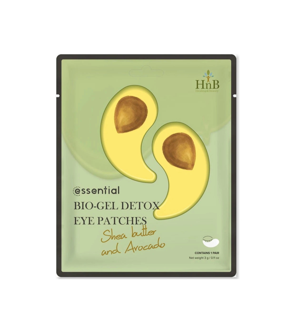 HNB Gel Detox Eye Patches (Shea Butter & Avocado) 1 Τεμάχιο
