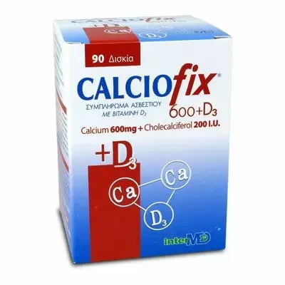 INTERMED Calciofix 600mg+D3 200iu 90Ταμπλέτες