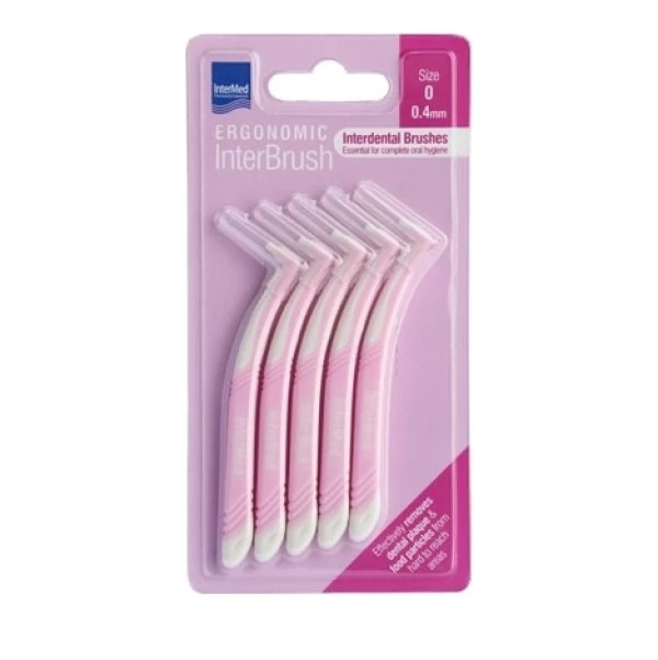 INTERMED Ergonomic InterBrush Size 0 Μεσοδόντια Βουρτσάκια 0.4 mm 5 Τεμάχια