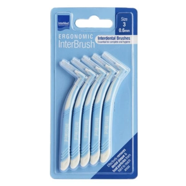 INTERMED Ergonomic InterBrush Size 3 Μεσοδόντια Βουρτσάκια 0.6mm 5 Τεμάχια