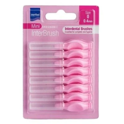 INTERMED Mini Ergonomic InterBrush Size 0 Μεσοδόντια Βουρτσάκια 0.4 mm 8 Τεμάχια