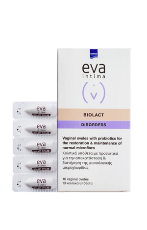 INTERMED Eva Intima Biolact Ovules 10 Κολπικά Υπόθετα