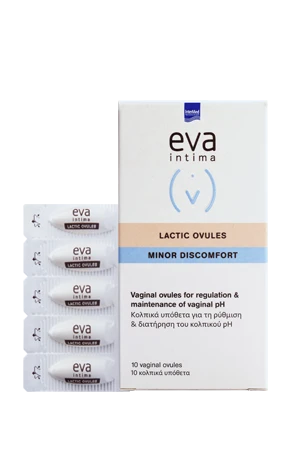 INTERMED Eva Intima Lactic Ovules 10 Κολπικά Υπόθετα