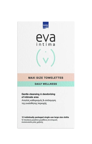 INTERMED Eva Intima Maxi Size Towelettes 12 Πανάκια