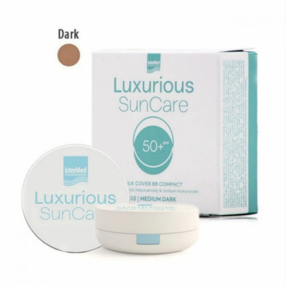 INTERMED Luxurious Sun Care Silk Cover BB Compact SPF50+ Dark 12g