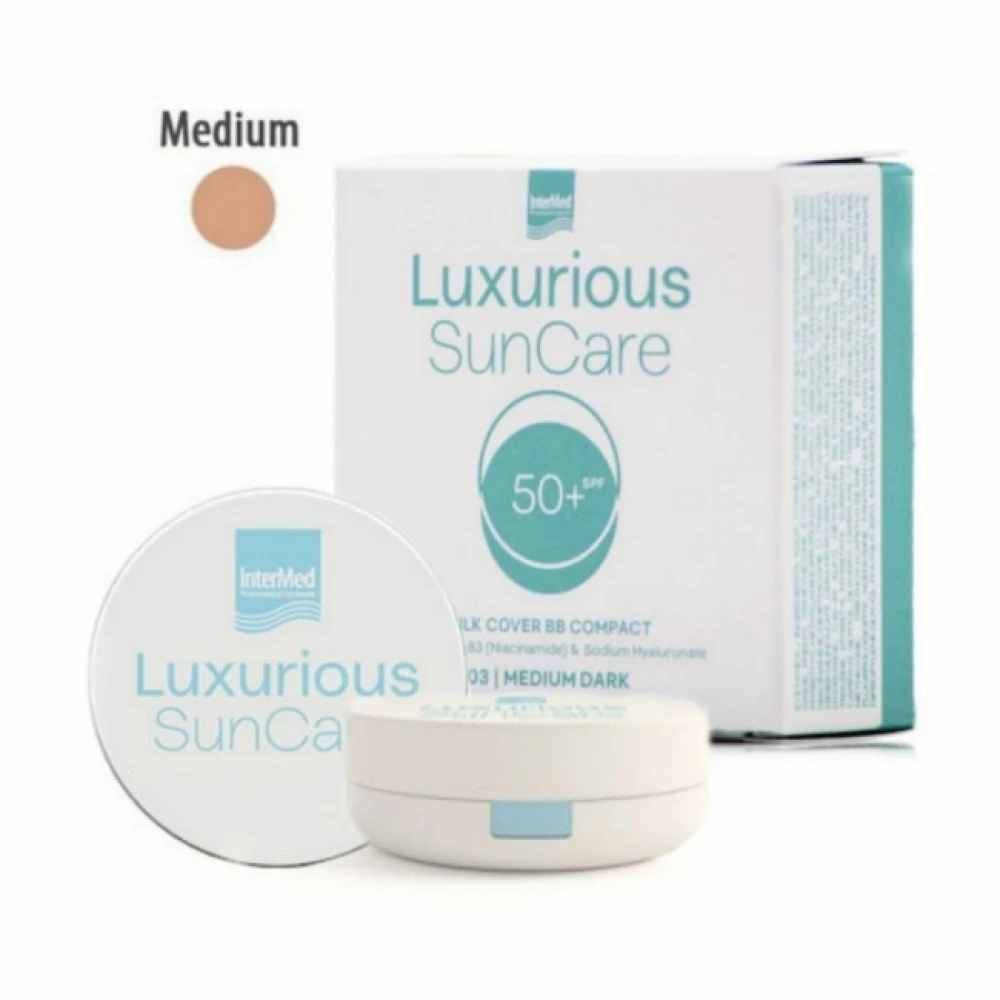 INTERMED Luxurious Sun Care Silk Cover BB Compact SPF50+ Medium 12g