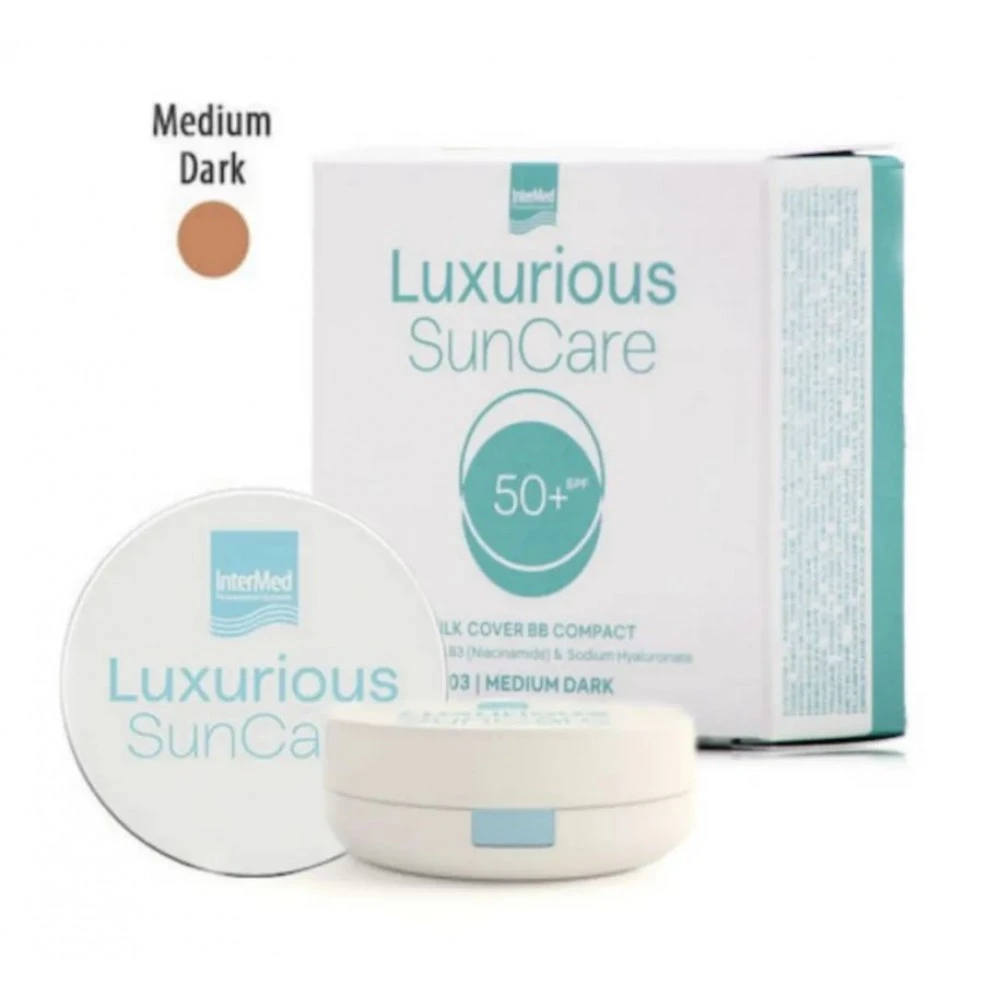 INTERMED Luxurious Sun Care Silk Cover BB Compact SPF50+ Medium Dark 12g
