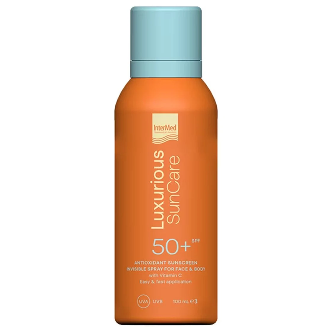 INTERMED Suncare Antioxidant Sunscreen Invisible Spray for Face & Body Spf50+ 100ml