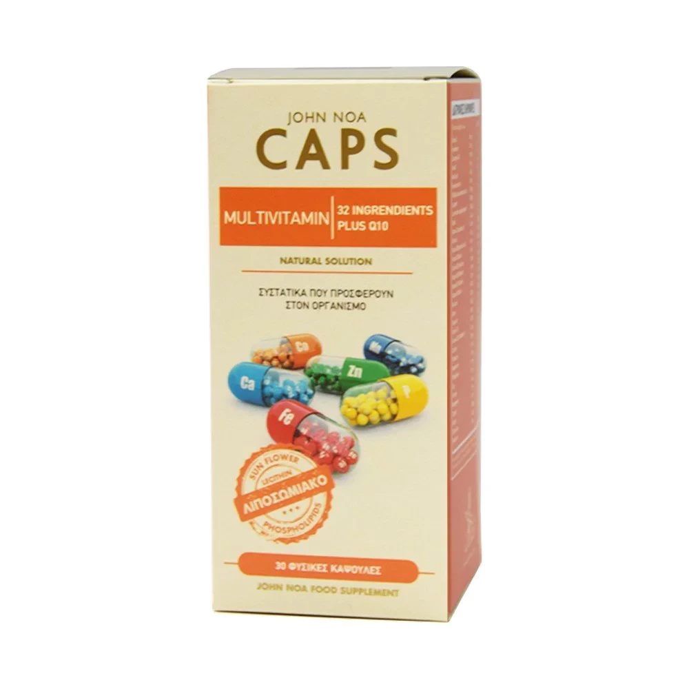 JOHN NOA Caps Multivitamin 32 Ingredients Plus Q10 30 Φυσικές Κάψουλες