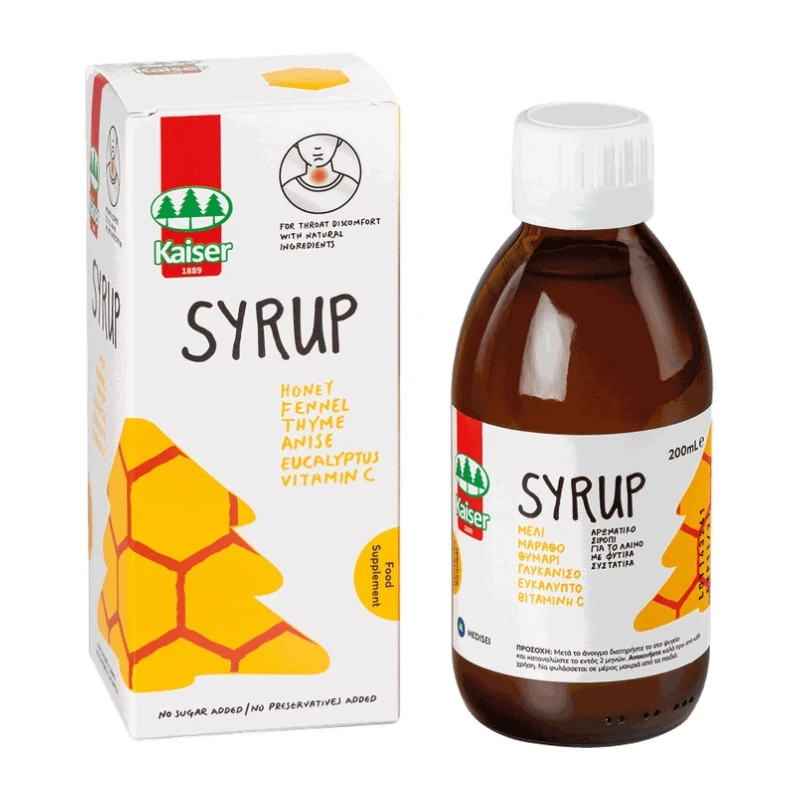 KAISER Syrup for Throat Discomfort with Natural Ingredients 200ml
