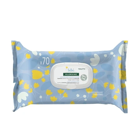 KLORANE Bebe Gentle Cleansing Wipes 70 Τεμάχια