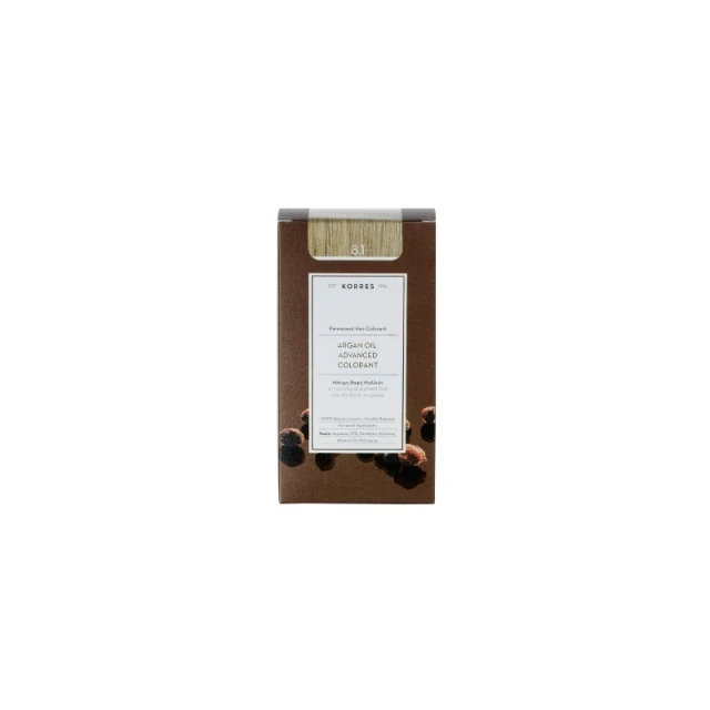 KORRES Argan Oil Advanced Colorant 8.1 Ξανθό Ανοιχτό Σαντρέ