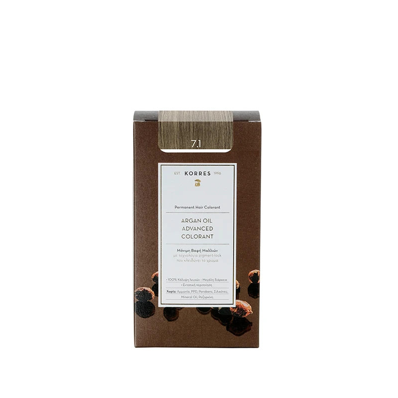 KORRES Argan Oil Advanced Colorant 7.1 Ξανθό Σαντρέ
