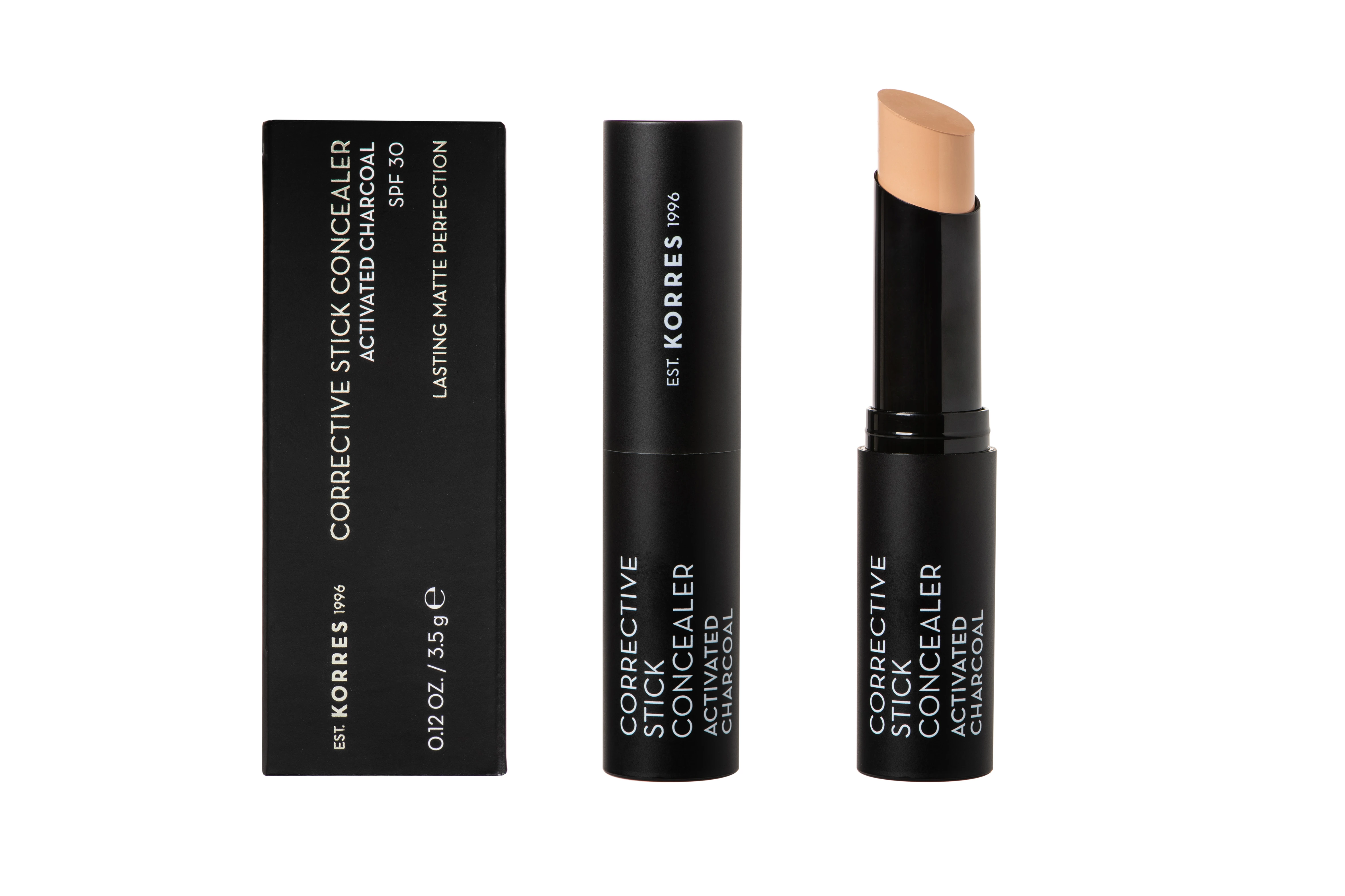 KORRES Activated Charcoal Corrective Stick Concealer ACS3 Spf30 3.5g