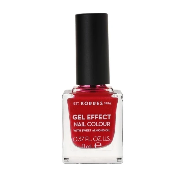 KORRES Gel Effect Nail Colour With Sweet Almond Oil No.51 Rosy Red 11ml