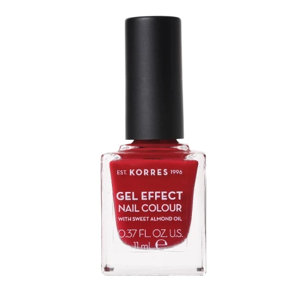 KORRES Gel Effect Nail Colour With Sweet Almond Oil No.56 Celebration Red 11ml