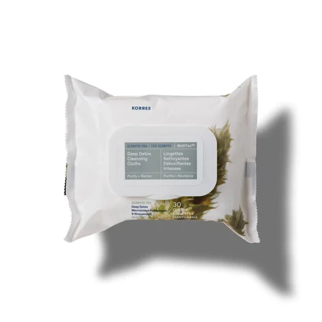 KORRES Olympus Tea Deep Detox Cleansing Cloths 30 Υγρά Μαντηλάκια