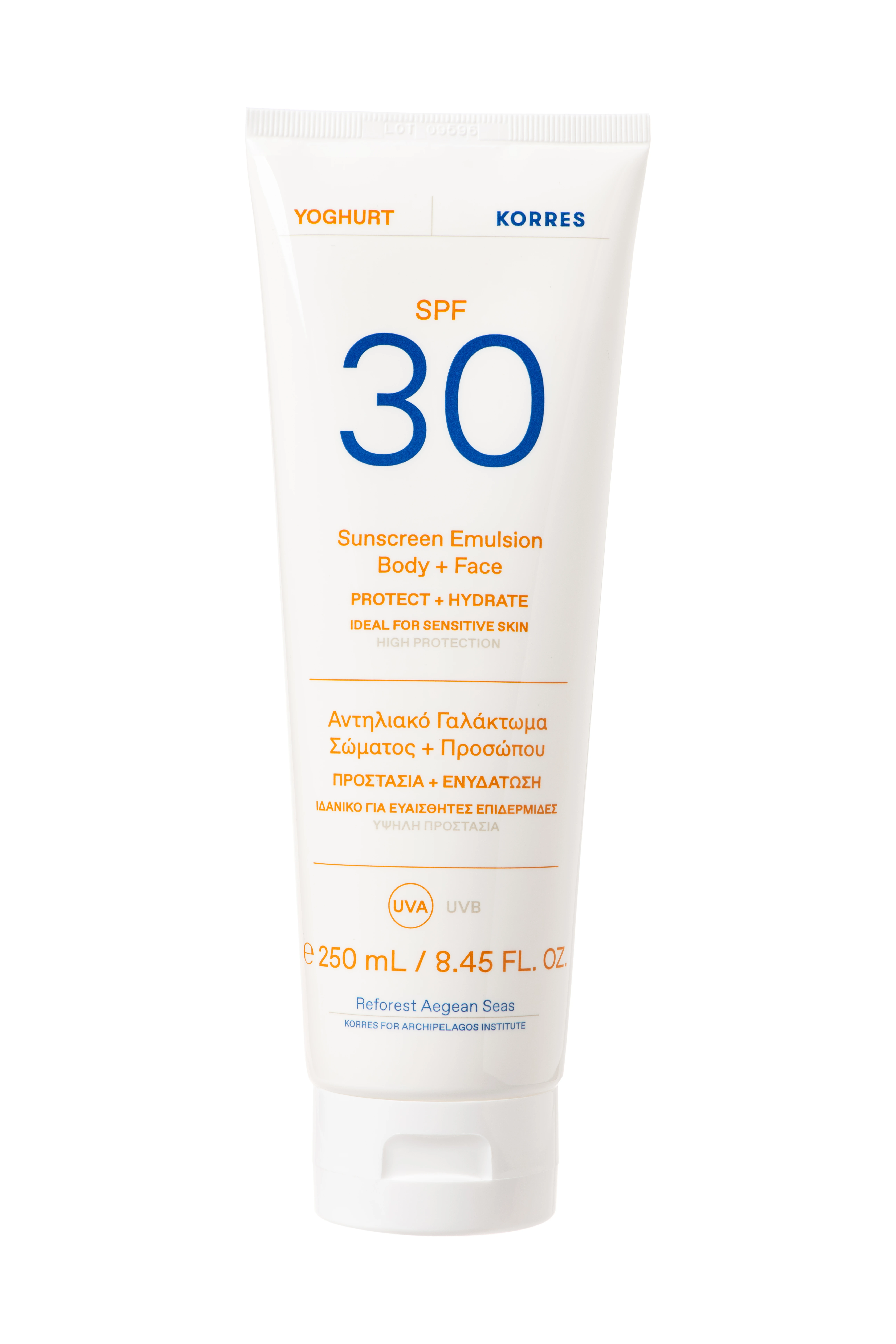 KORRES Yoghurt Sunscreen Emulsion Body & Face Spf30 250ml