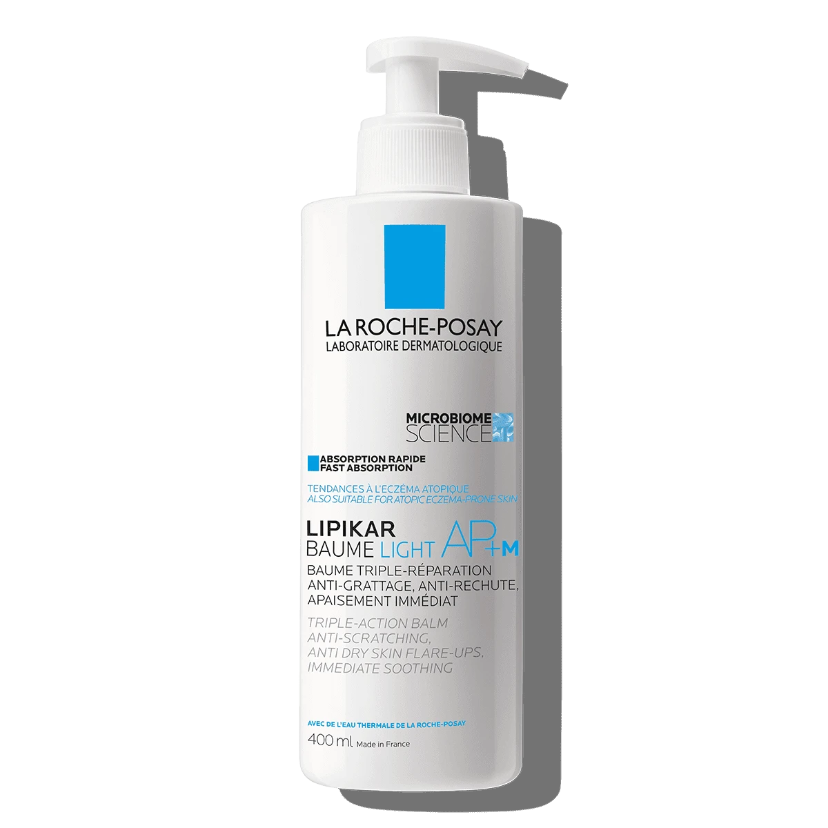 LA ROCHE-POSAY Lipikar Baume Light Ap+M Triple Action Balm Anti-Scratching, Anti-Dry Skin Flare-Ups, Immediate Soothing 400ml