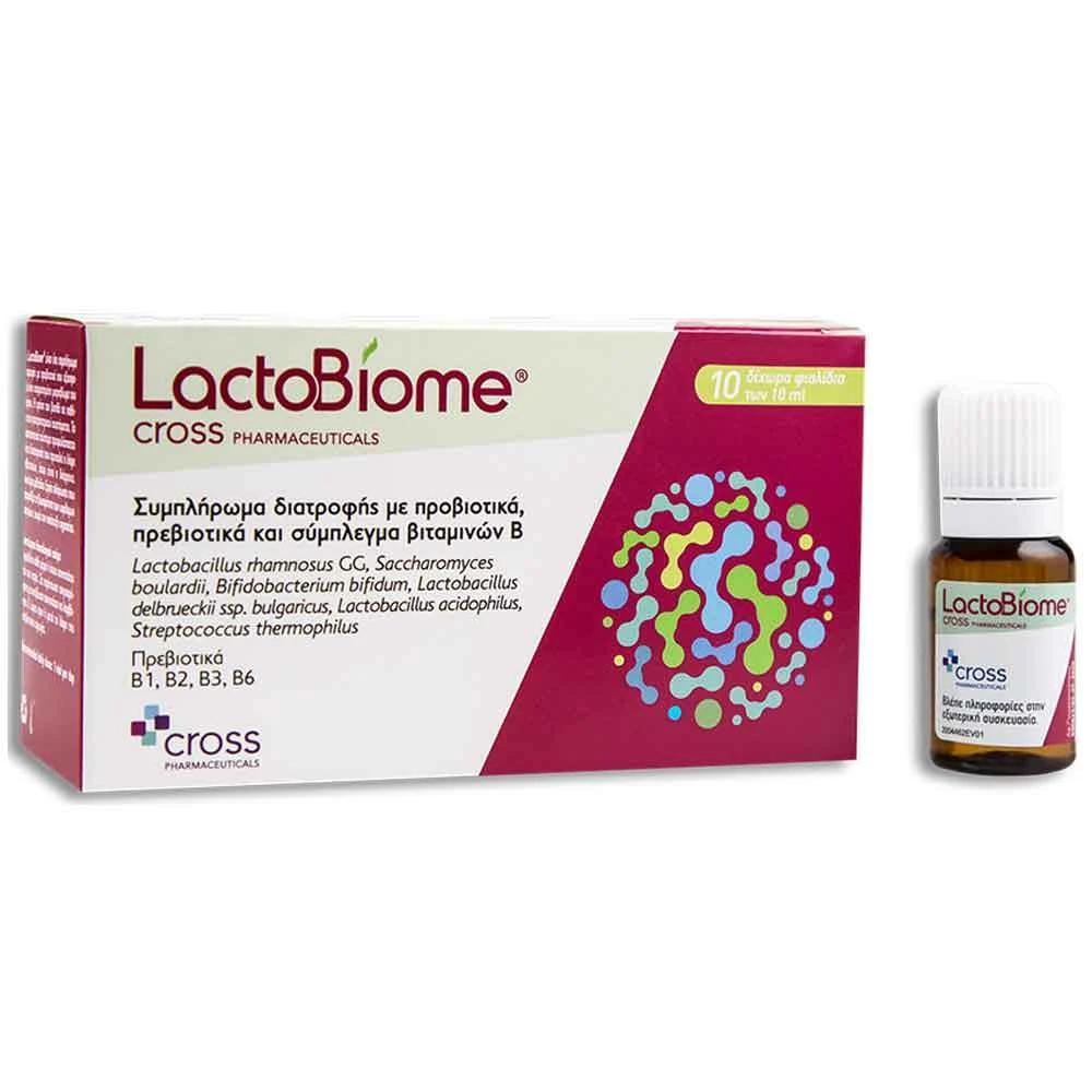 CROSS PHARMACEUTICALS Lactobiome 10 Δίχωρα Φιαλίδια των 10ml